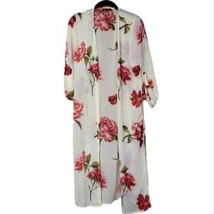Womens Floral Duster